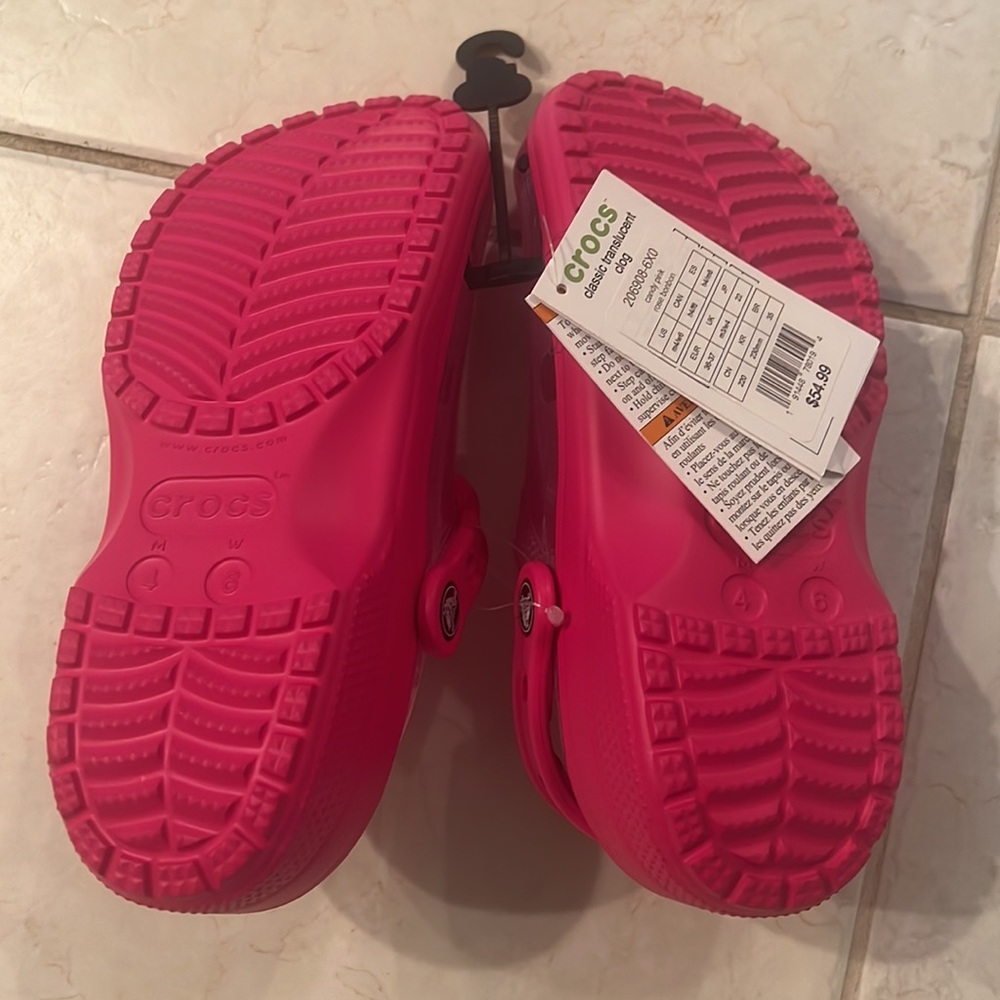Pink Translucent Crocs - Picture 2 of 2